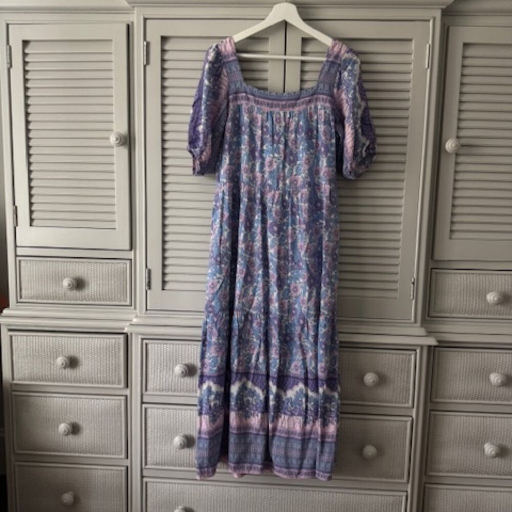 THML Purple Pattern Long Dress Size S